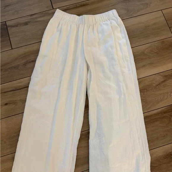 Abercrombie & Fitch White Wide Leg Pants - Picture 3 of 6